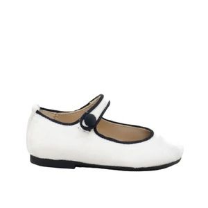Papanatas white velvet Mary Jane